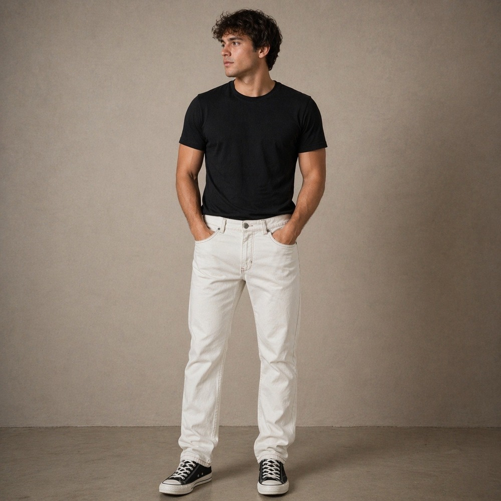 Tommy Bahama Baja Coast Jeans Mens 30x30 Off White Cotton‎ Blend Straight Casual